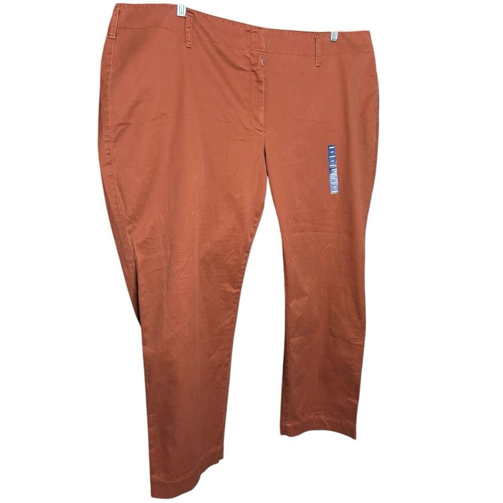 LANDS' END Plus Size Woman Fit 2 Size 24W Pants Slacks Copper Brown NEW